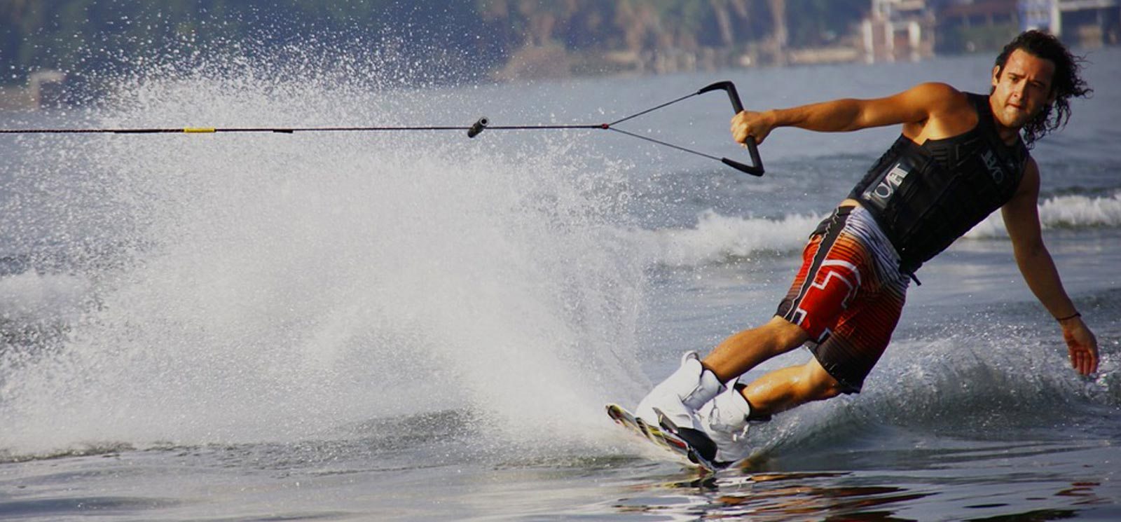 Water skiing in Beruwala