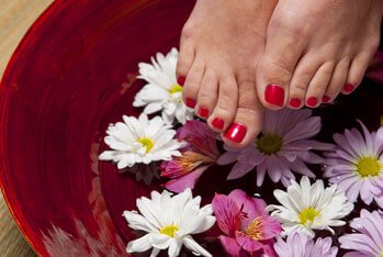 Natural pedicure treatments at The Palms Hotel Ayurveda Spa